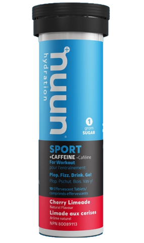 Nuun Sport + Caffeine Cherry Limeade | Carbohydrates & Electrolytes | Nuun