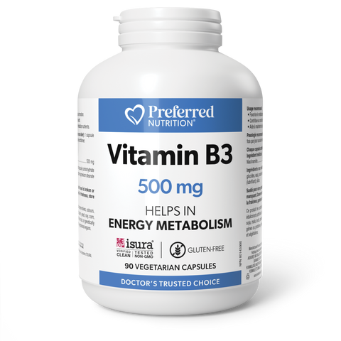 Preferred Nutrition | Vitamin B3 500mg