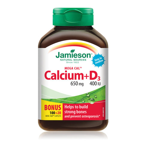 Jamieson | Mega Cal | Calcium 650mg & Vitamin D3