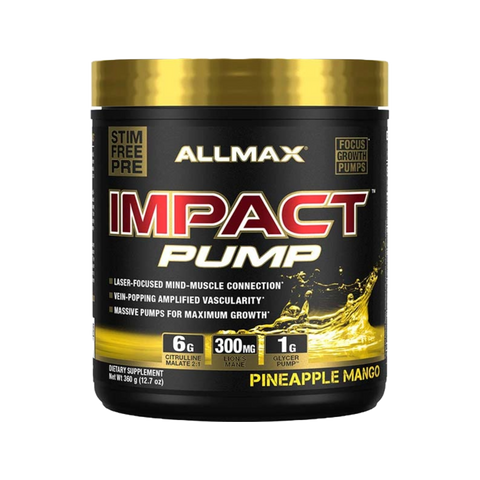 Allmax | Impact Pump Stim-Free Pre-Workout | Pineapple Mango