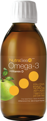 Ascenta NutraSea + D Liquid Apple Flavour | Omega 3 Fish Oil EPA / DHA | Ascenta