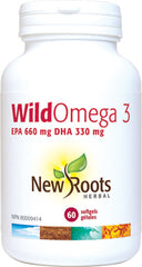 New Roots Wild Omega 3 Softgels | Omega 3 Fish Oil EPA / DHA | New Roots