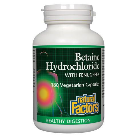 Natural Factors Betaine Hydrochloride | Digestion, Stomach | Natural Factors