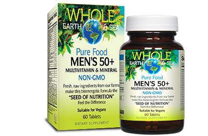 Whole Earth & Sea Men's 50+ Multivitamin | Men's Multivitamins | Natural Factors