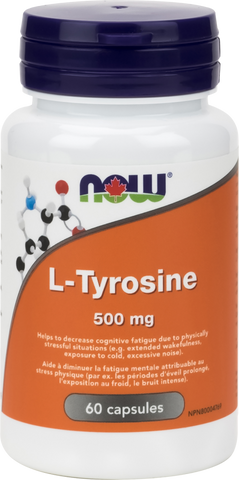 NOW L-Tyrosine 500mg | Brain & Cognitive Function | NOW Foods