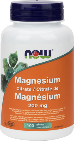 NOW Magnesium Citrate 200 mg | Magnesium | NOW Foods