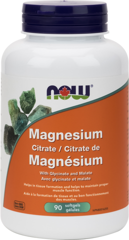 NOW Magnesium Citrate 134mg Softgels - Body Energy Club