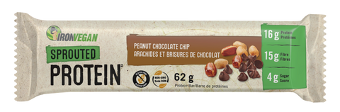 Iron Vegan Protein Bars | Peanut Chocolate Chip