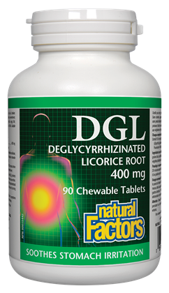 Natural Factors DGL 400mg | Digestion, Stomach | Natural Factors