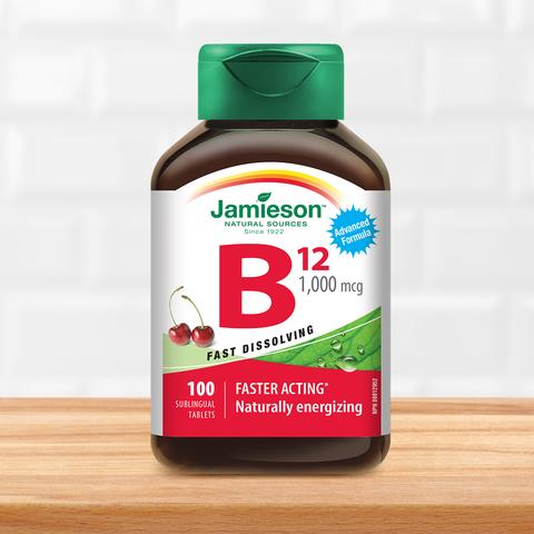 Jamieson Vitamin B12 1000mcg Methylcobalamin Sublingual Tablets - Body Energy Club