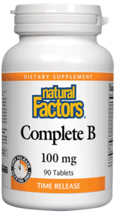 Natural Factors Complete B 100mg Time Release Tablets | Vitamin B | Natural Factors