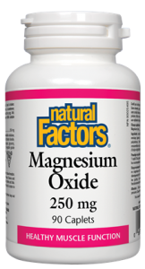 Natural Factors Magnesium Oxide 250mg | Calcium & Magnesium | Natural Factors