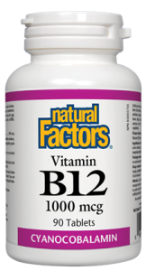 Natural Factors Vitamin B12 Cyanocobalamine 1000mg | Vitamin B | Natural Factors