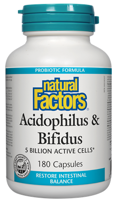 Natural Factors Acidophilus / Bifidus 5 Billion Capsules | Probiotics | Natural Factors