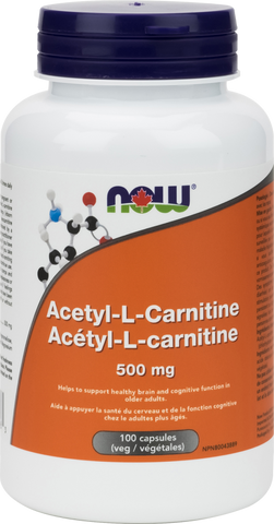 NOW Acetyl-L-Carnitine 500mg - Body Energy Club