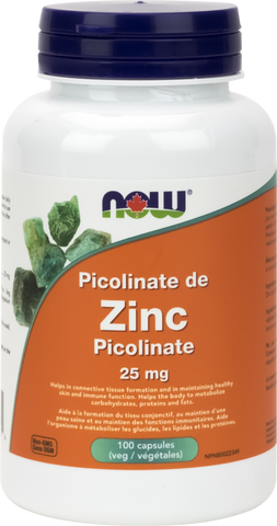 NOW Zinc Picolinate 25mg - Body Energy Club