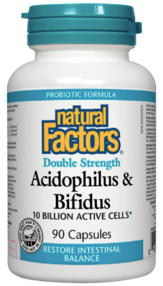 Natural Factors Acidophilus / Bifidus 10 Billion Capsules | Probiotics | Natural Factors