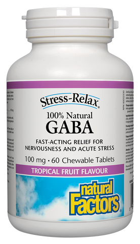 Natural Factors GABA 100mg Chewable Tablets | Testosterone Boosters | Natural Factors