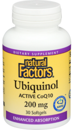 Natural Factors Ubiquinol Active CoQ10 200mg Softgels - Body Energy Club