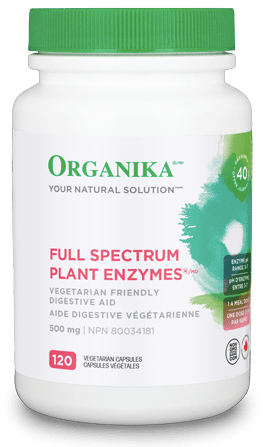 Organika Full Spectrum Plant Enzymes (FSPE) 500mg Vegetarian Capsules | Digestion, Stomach | Organika
