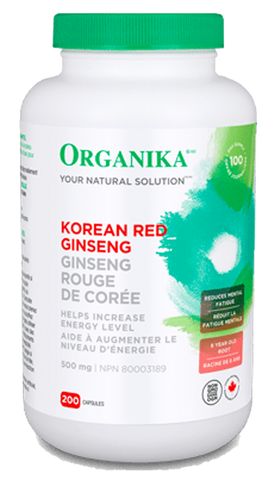 Organika Korean Red Ginseng 500mg Capsules | Non-Stimulant Energy | Organika