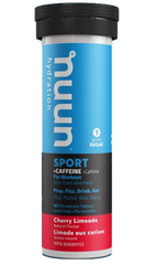 Nuun Sport + Caffeine Cherry Limeade | Carbohydrates & Electrolytes | Nuun