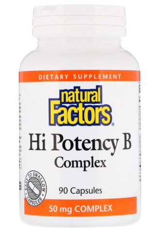 Natural Factors Hi-Potency B-Complex 50mg Capsules | Vitamin B | Natural Factors