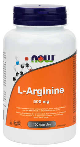 NOW L-Arginine 500mg Capsules | Amino Acids & BCAA's | NOW Foods