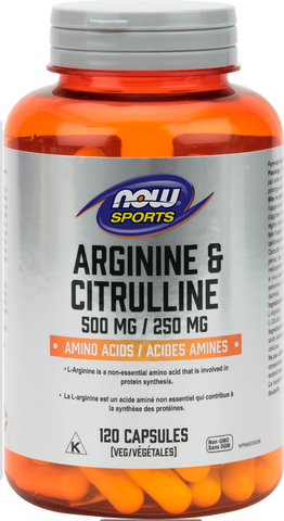 NOW Arginine with Citrulline 500mg | Amino Acids & BCAA's | NOW Foods