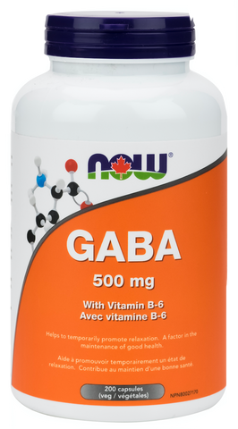 NOW GABA 500 mg Plus B6 - Body Energy Club