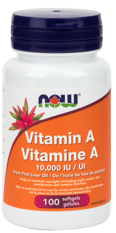 NOW Vitamin A 10,000IU - Body Energy Club