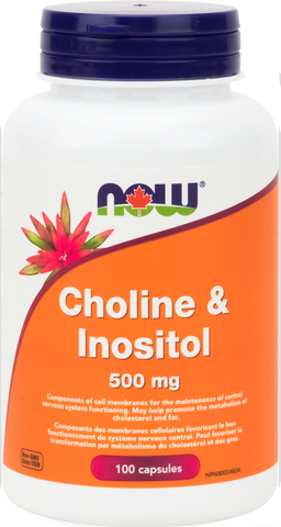 NOW Choline & Inositol 500mg | Vitamin B | NOW Foods