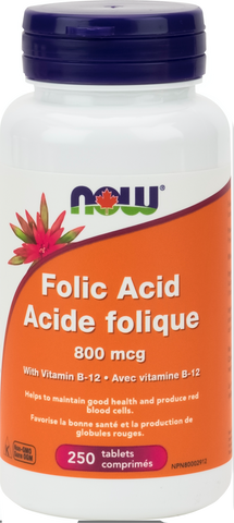 NOW Folic Acid with Vitamin B12 800mcg | Vitamin B | NOW Foods