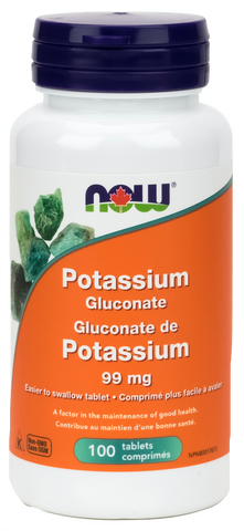 NOW Potassium Gluconate 99mg - Body Energy Club