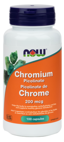 NOW Chromium Picolinate 200mcg Capsules | Blood Sugar Support | NOW Foods