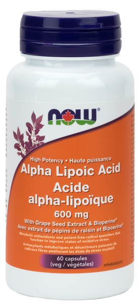 Complément Alpha-Lipoïque 600 Mg - 120 Gélules, Naturel, Antioxydant, Santé Métabolique