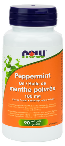 Now Peppermint Oil 180mg | Digestion, Stomach | NOW Foods