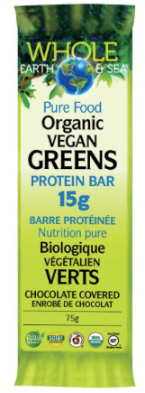 Whole Earth & Sea Vegan Greens Protein Bars | vegan protein bars | Natural Factors