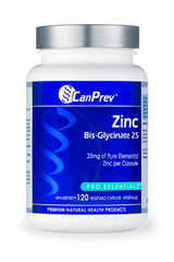 CanPrev Zinc Bis-Glycinate 25 120 Vegetable Capsules - Body Energy Club 