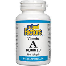 Natural Factors Vitamin A 10,000 IU Softgels | Eye & Vision Care | Natural Factors