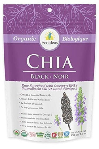 Ecoideas Organic Black Chia Seeds | Chia | Ecoideas