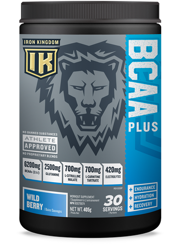 Iron Kingdom | BCAA Plus | 30 Servings | Wild Berry | Body Energy Club