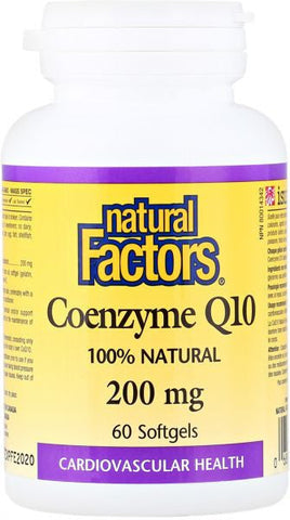 Natural Factors Coenzyme Q10 200mg Softgels | Greens & Detox | Natural Factors