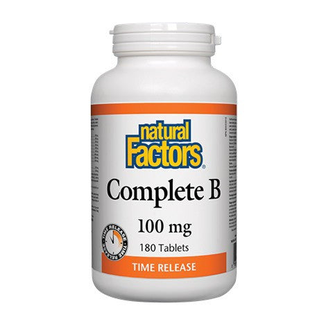 Natural Factors Complete B 100mg Time Release Tablets | Vitamin B | Natural Factors