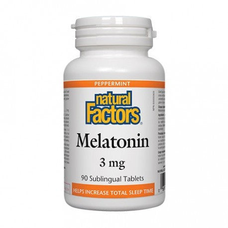 Natural Factors Melatonin 3mg Peppermint Flavour | Insomnia & Sleep | Natural Factors