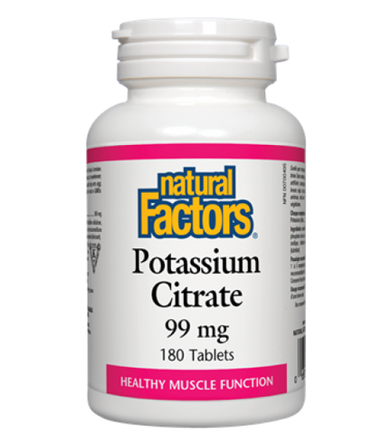 Natural Factors Potassium Citrate 99mg Tablets | Bone & Osteoporosis | Natural Factors