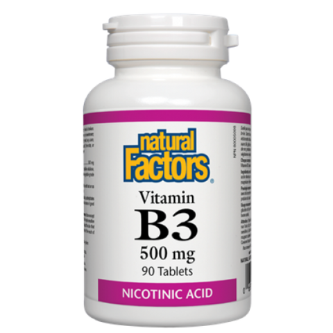 Natural Factors B3 500mg | Heart & Circulatory Health | Natural Factors