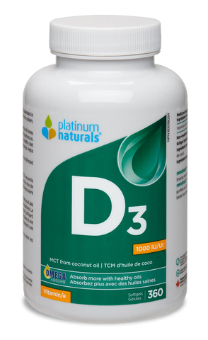 Platinum Naturals | Vitamin D3 | 360 Softgels